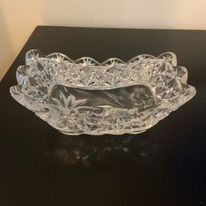 Vintage cut glass candy dish